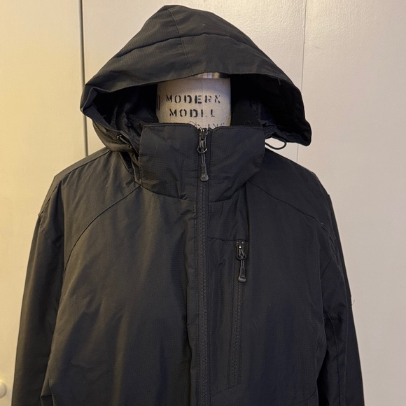 Men's Black Performance Jacket with Hood - Picture 2 of 8